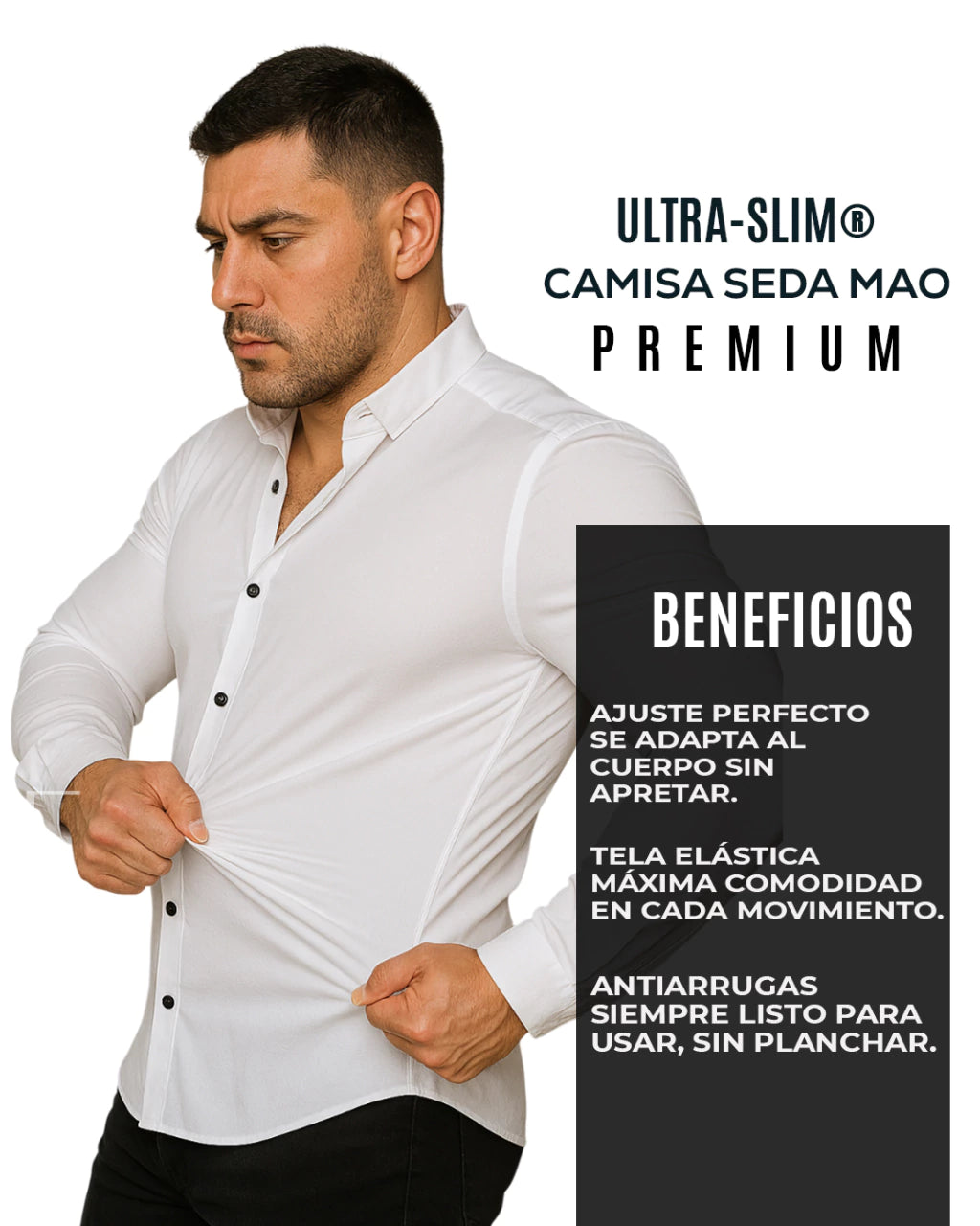 Ultra-Slim® - Camisa Seda Mao Premium (Compra 1 Lleva 2)